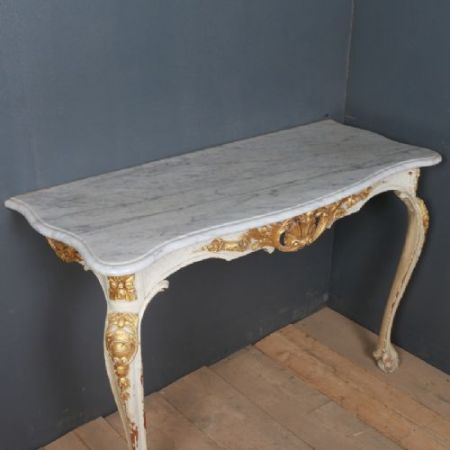 Französischer Konsolentisch Massivholz Beistelltisch bemalt antik ca 1860