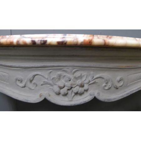 Antiker französischer Konsolentisch Beistelltisch Marmor bemalt ca 1860