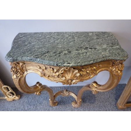 Viktorianischer antiker Beistelltisch Massivholz Konsolentisch Marmor ca 1850