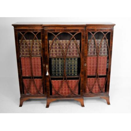 Antiker Sheraton Revival Mahagoni Bücherschrank englisch ca 1890