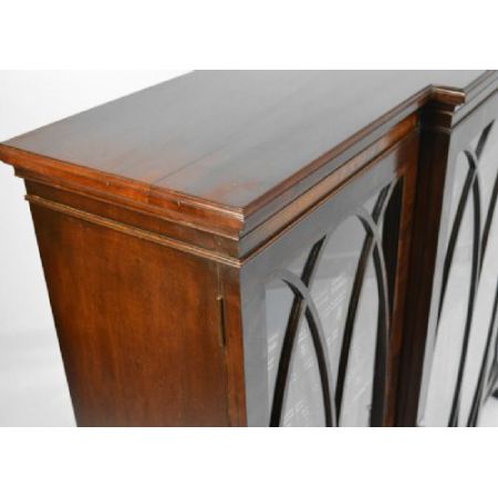 Antiker Sheraton Revival Mahagoni Bücherschrank englisch ca 1890