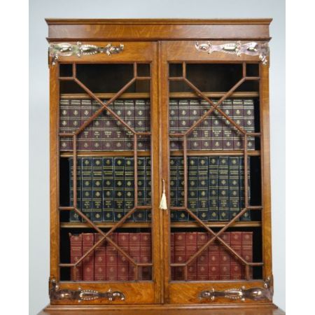 Englischer Arts & Crafts Bücherschrank Eiche antik ca 1900