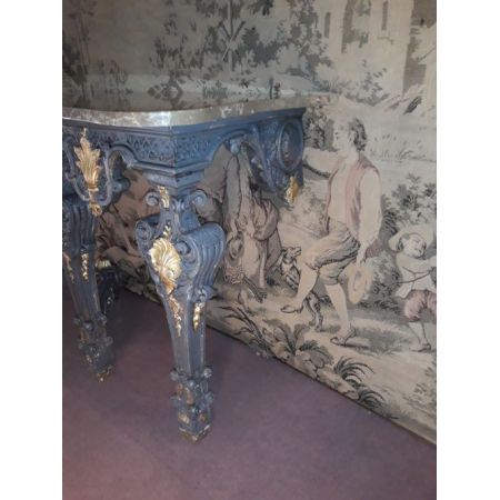 Französischer Antiker vergoldeter Kalkholz Tisch ca. 18. Jh.