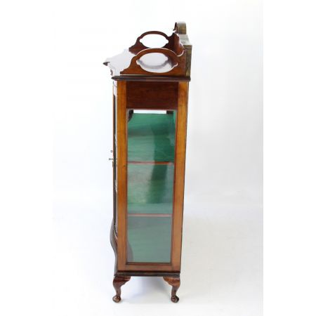 Edwardianischer Arts & Crafts Mahagoni Bücherschrank Vitrine antik ca 1890
