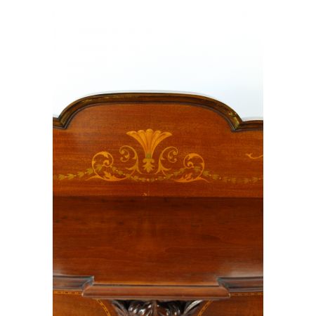 Edwardianischer Arts & Crafts Mahagoni Bücherschrank Vitrine antik ca 1890