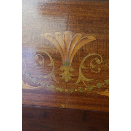 Edwardianischer Arts & Crafts Mahagoni Bücherschrank Vitrine antik ca 1890