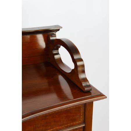 Edwardianischer Arts & Crafts Mahagoni Bücherschrank Vitrine antik ca 1890