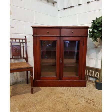 Viktorianisches Mahagoni Bücherregal Vitrine antik ca 1880