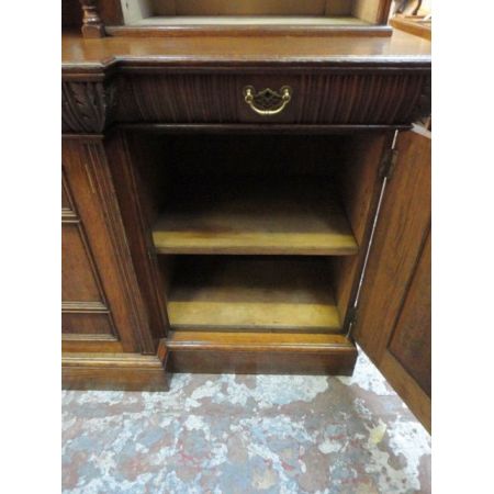 Antiker britischer Eichen Bücherschrank ca 1890