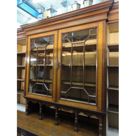 Antiker britischer Eichen Bücherschrank ca 1890