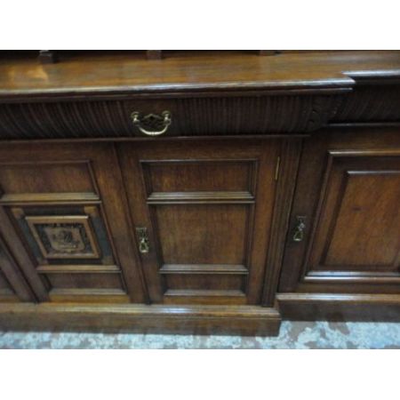 Antiker britischer Eichen Bücherschrank ca 1890