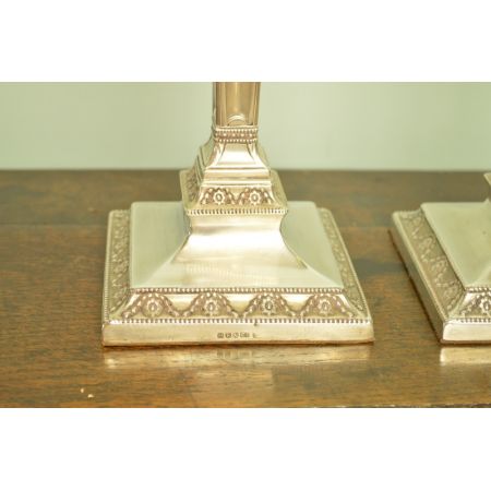 Antike englische versilberte Kerzenständer ca 1900