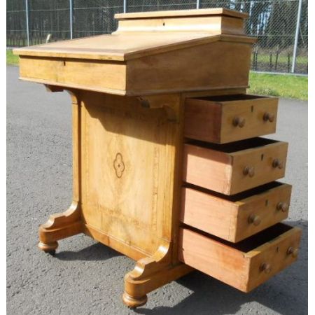 Englischer Antiker Nussbaum Davenport viktorianisch ca. 1880