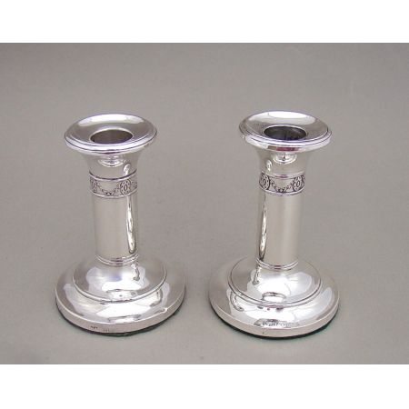 Edwardianische Echtsilber Kerzenständer antik ca 1905