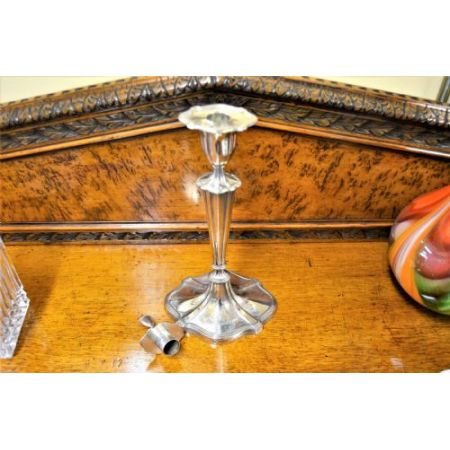 Antiker britischer Kerzenständer Echtsilber ca 1920