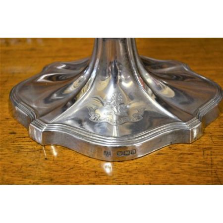 Antiker britischer Kerzenständer Echtsilber ca 1920