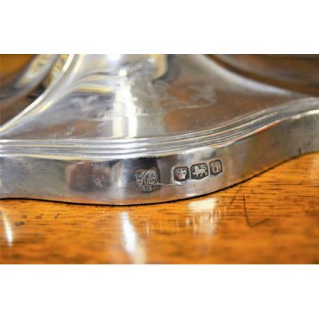 Antiker britischer Kerzenständer Echtsilber ca 1920