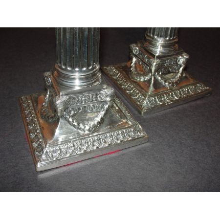 Viktorianische versilberte Kerzenhalter original antik ca 1880