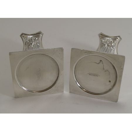 Edwardianische antike Kerzenhalter versilbert ca 1900