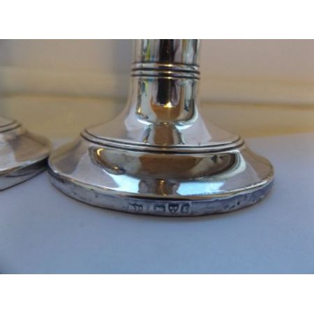 Edwardianische englische Echtsilber Kerzenhalter antik ca 1900