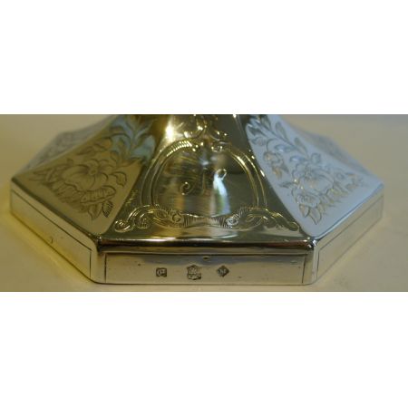 Antike englische Echtsilber Kerzenhalter ca 1851