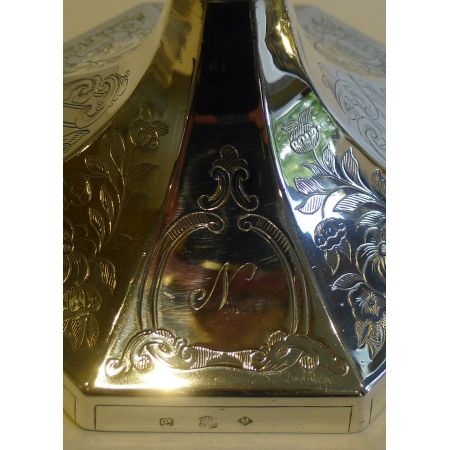 Antike englische Echtsilber Kerzenhalter ca 1851