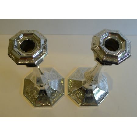 Antike englische Echtsilber Kerzenhalter ca 1851