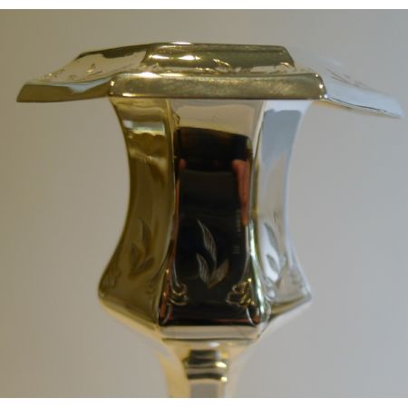 Antike englische Echtsilber Kerzenhalter ca 1851