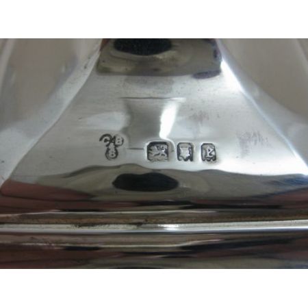 Antike englische Echtsilber Kerzenhalter Tintenfass ca 1920