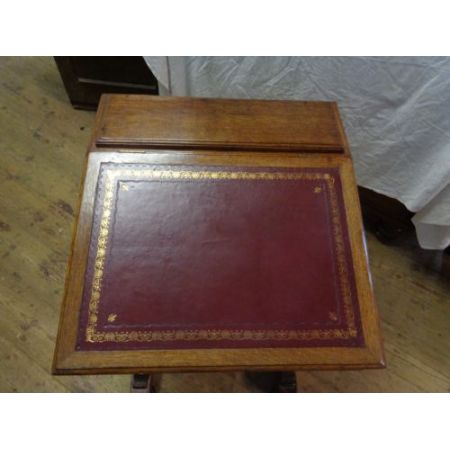 Viktorianischer antiker Davenport Schreibtisch Eiche ca 1850