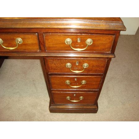 Viktorianischer antiker Mahagoni Schreibtisch englisch ca 1880