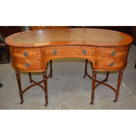 Antiker englischer Damenschreibtisch Mahagoni Satinholz ca 1900