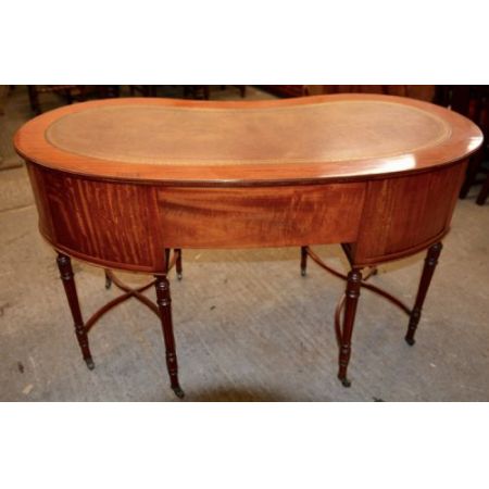 Antiker englischer Damenschreibtisch Mahagoni Satinholz ca 1900