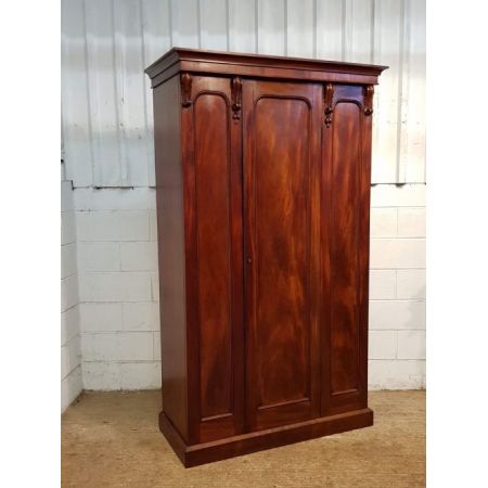 Antiker viktorianischer Mahagoni Kleiderschrank englisch ca 1870