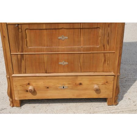 Antiker deutscher Kiefern Kleiderschrank Weichholz ca 1910