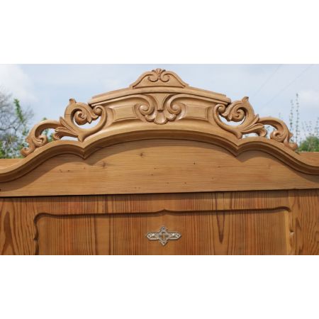Antiker deutscher Kiefern Kleiderschrank Weichholz ca 1910