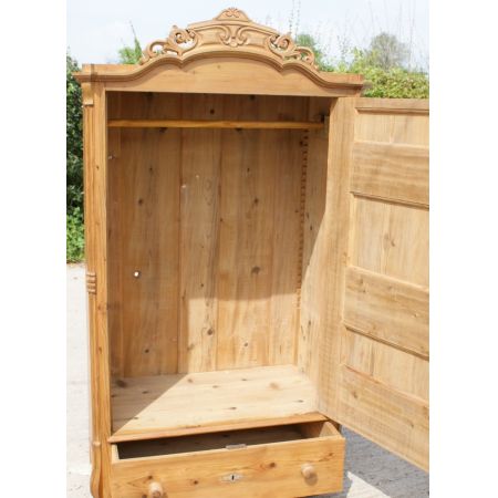 Antiker deutscher Kiefern Kleiderschrank Weichholz ca 1910
