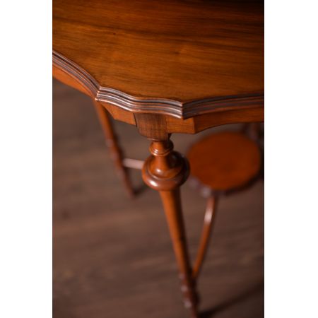 Edwardianischer englischer Nussbaum Beistelltisch antik ca 1890