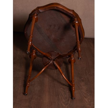 Edwardianischer englischer Nussbaum Beistelltisch antik ca 1890