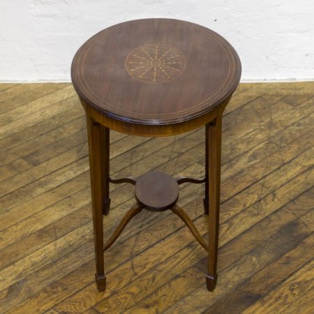 Edwardianischer Mahagoni Beistelltisch Sheraton Revival antik ca 1890