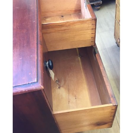 Viktorianische antike Kiefern Kommode lackiert ca 1850