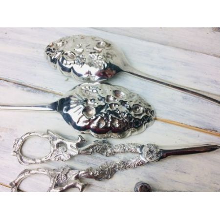 Viktorianisches antikes Besteck Set versilbert ca 1880