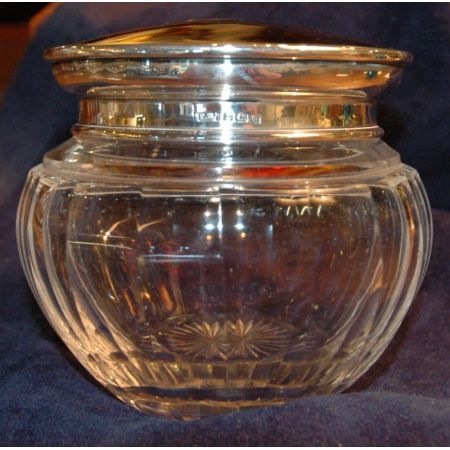 Antike britische Silber Puderdose Schildpatt ca 1927