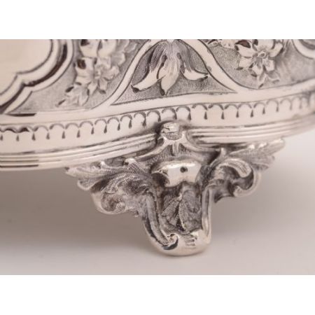 Viktorianische englische Silber Butterdose antik ca 1890