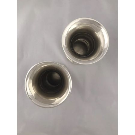 Antike englische Sterling Silber Art Deco Blumenvasen massiv 1910