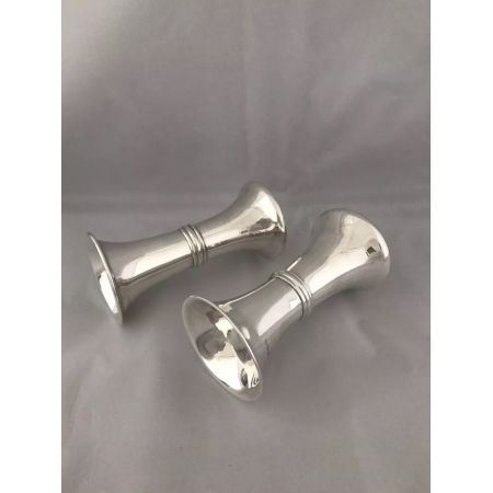 Antike englische Sterling Silber Art Deco Blumenvasen massiv 1910