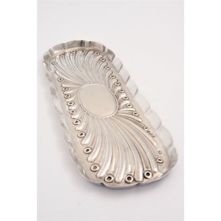 Viktorianischer Sterling Silber Stiftehalter Tablett antik 1894