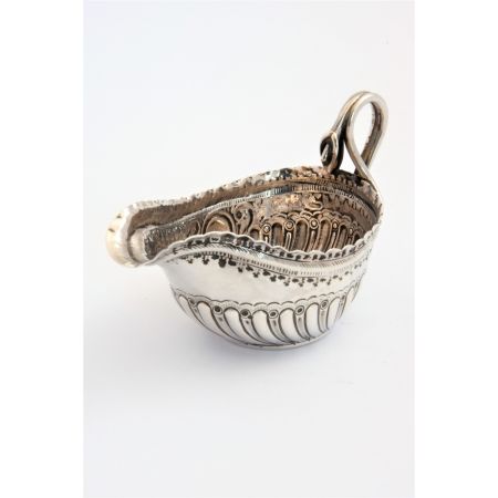 Viktorianischer antiker Silber Saucenkrug britisch 1890