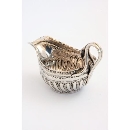 Viktorianischer antiker Silber Saucenkrug britisch 1890