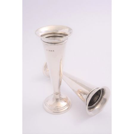 Edwardianische antike Silber Vasen Echtsilber 1906